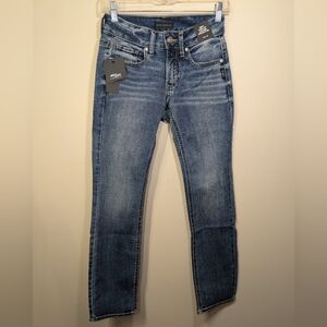 Silver Jeans Co. Britt Curvy Fit Low Rise Straight Leg - W24 L29 NWT